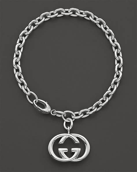 gucci mens silver cuff bracelet|Gucci silver britt necklace men's.